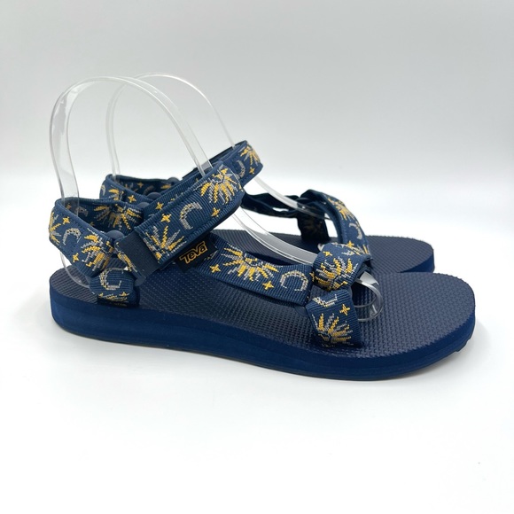 Teva Womens Original Universal Star Moon Navy Blue Sandals Shoes Size 7 NEW - Picture 2 of 13